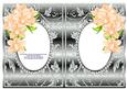 Peach Orchids with Silver & Diamonds Double Frames