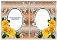 Yellow Roses on Copper with Diamonds Double Frames