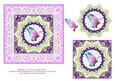 Butterflies, Crocus & Lace Square Topper Sheet 3