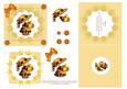 Pumpkin Girl Thanksgiving Blessings Square Card and Insert