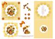 Sunflower Girl Thanksgiving Blessings Square Card & Insert