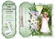 Lily of the Valley Flowers and Vintage Girl 8 x 8 Card Kit