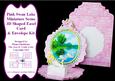 Pink Swan Lake Miniature Scene 3D Easel Card & Envelope