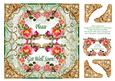 Salmon Pink Roses Vintage Style 8 x 8 Get Well Card