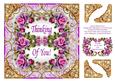 Pink and Mauve Roses Vintage Style 8 x 8 Retirement Card
