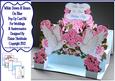 White Doves Pink Roses 3D Pop Up Wedding or Anniversary Card