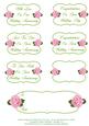 White Doves Pink Roses Extra Greetings Wedding/anniversary