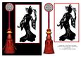 Oriental Lady & Tassel Digi Card Topper
