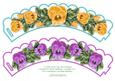 2 x Pretty Pansy Flower Cup Cake Wrappers