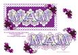 Dl Lace Heart "mam" Card Topper with Decoupage