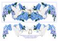 Wedding Ring Doves & Blue Flowers Large Dl Card Topper (1)