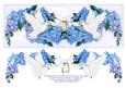 Wedding Ring Doves & Blue Flowers Large Dl Card Topper (4)