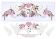 Wedding Ring Doves & Pink Flowers Large Dl Card Topper (4)