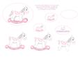 Sweet Baby Girl Rocking Horse Decoupage Topper