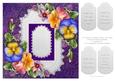 8 x 8 Pansies on Purple & Silver Card Topper