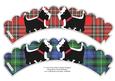 2 x Scottie Dog Scottish Tartan Cupcake Wrappers