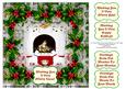 8 x 8 Westie Puppy Dogs Green Tartan Holly Lace Card Topper