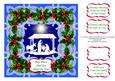 8 x 8 Christmas Nativity Scene Holly & Lace (2) Card Topper