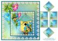 8 x 8 Dawn Chorus at the Bird House Card Topper + Greeting