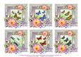 6 x Vintage Butterflies Roses & Lace Greetings Toppers