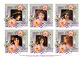 6 x Vintage Ladies Roses & Lace Greetings Toppers