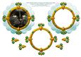 Black Shorthair Cat Portrait Card Topper & Decoupage