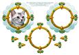 Silver Tabby Kitten Cat Portrait Card Topper & Decoupage