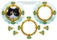 Tortoiseshell Kitten Cat Portrait Card Topper & Decoupage