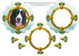 Black & White Spaniel Dog Portrait Card Topper & Decoupage
