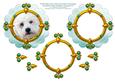 Poodle Puppy Dog Portrait Card Topper & Decoupage
