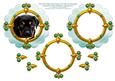 Rottweiler Puppy Dog Portrait Card Topper & Decoupage