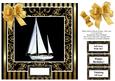Sail Away with Me - 8 x 8 Black & Gold Men & Women