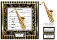 All That Jazz 8x8 Black & Gold for Men & Women Card Topper