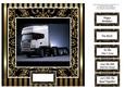 Artic Lorry 8x8 Black & Gold for Men & Women Card Topper