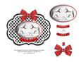 West Highland Terriers Oval Trellis Decoupage Card Topper