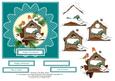 Christmas in the Bird's House 6 x 6 Decoupage Card Topper 1