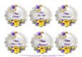 6 x All Occasion Roses & Violets Card Toppers