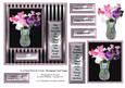 6 x 6 Sweet Peas in a Vase - Decoupage Card Topper