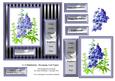 6 x 6 Delphinium Flowers - Decoupage Card Topper
