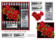 6 x 6 Christmas Poinsettias on Silver Decoupage Card Topper