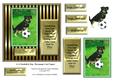 6 x 6 Football Dog - Decoupage Card Topper