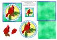 4 x 4 Red Cardinal Bird Decoupage Card Toppers