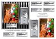 6 x 6 Norman Cats Neon Christmas - Card Topper