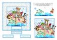 6" x 6" Noah's Ark Lace & Pearls with Decoupage Card Topper