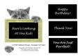 Cat with Chalkboard Messages - Shaped Topper Fits 6" x 6"
