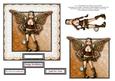 6 x 6 Steampunk Fairy + Lace & Pearls Decoupage Card Topper