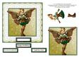 6 x 6 Steampunk Fairy 2 Lace & Pearls Decoupage Card Topper
