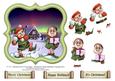 6" x 6" Christmas Elves with Decoupage Card Topper