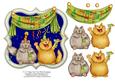 6" x 6" Happy New Year Cats with Decoupage Card Topper
