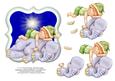 6" x 6" Sweet Dreams Elephant with Decoupage Card Topper
